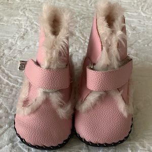 12-18 Months Pink Fur Boots!